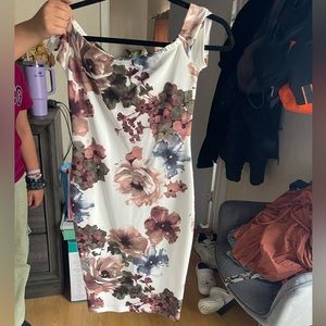Off the shoulder flower dress